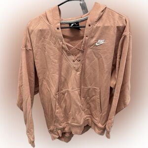 Nike V Neck tie up Hoodie